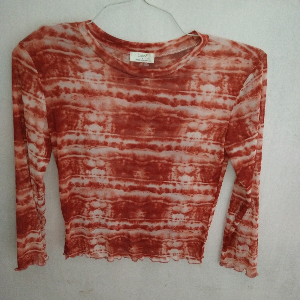 Long sleeve transparent shirt